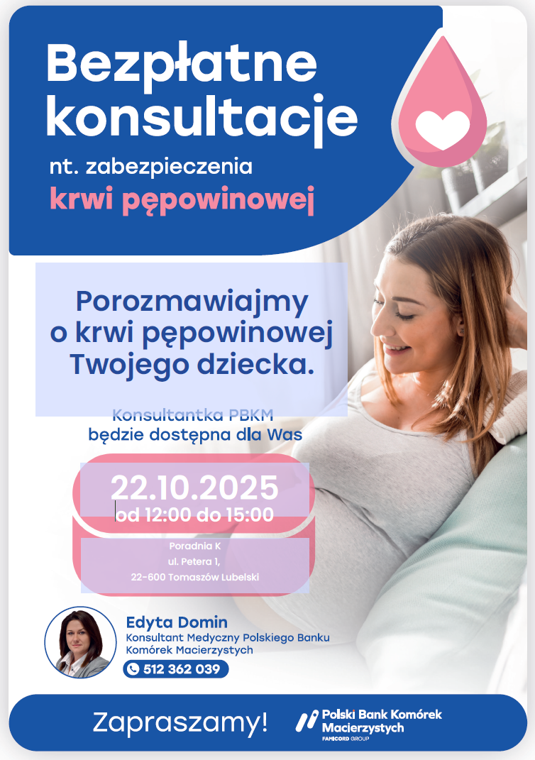 Bezpłatne kosultacje nt. zabezpieczenia krwi pępowinowej